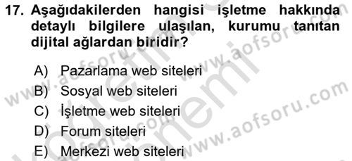 Dijital Tasarım Dersi 2023 - 2024 Yılı (Vize) Ara Sınav Soruları 17. Soru
