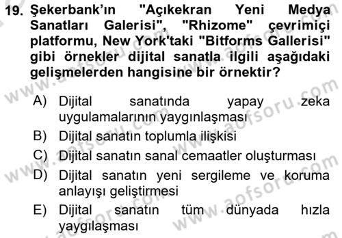 Dijital Tasarım Dersi 2023 - 2024 Yılı (Vize) Ara Sınav Soruları 19. Soru
