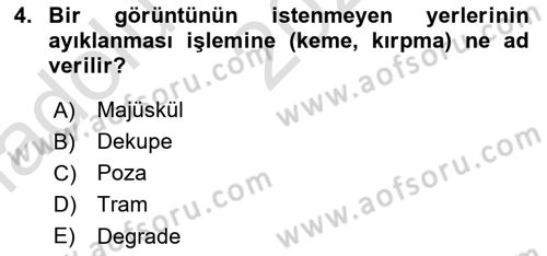Dijital Tasarım Dersi 2023 - 2024 Yılı (Vize) Ara Sınav Soruları 4. Soru