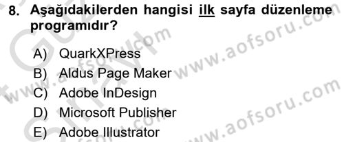 Dijital Tasarım Dersi 2023 - 2024 Yılı (Vize) Ara Sınav Soruları 8. Soru