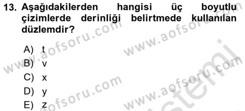 Dijital Tasarım Dersi 2023 - 2024 Yılı (Final) Dönem Sonu Sınav Soruları 13. Soru