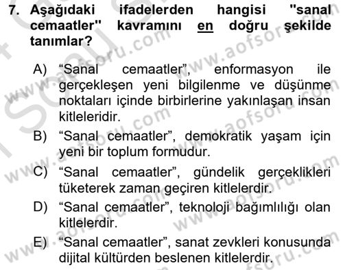 Dijital Tasarım Dersi 2023 - 2024 Yılı (Final) Dönem Sonu Sınav Soruları 7. Soru