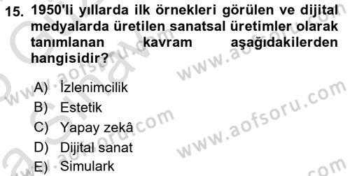 Dijital Tasarım Dersi 2024 - 2025 Yılı (Vize) Ara Sınav Soruları 15. Soru