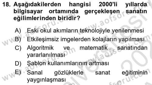 Dijital Tasarım Dersi 2024 - 2025 Yılı (Vize) Ara Sınav Soruları 18. Soru
