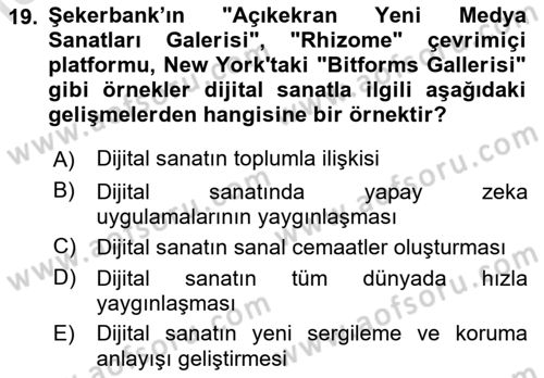 Dijital Tasarım Dersi 2024 - 2025 Yılı (Vize) Ara Sınav Soruları 19. Soru
