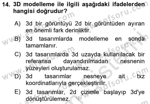 Dijital Tasarım Dersi 2024 - 2025 Yılı (Final) Dönem Sonu Sınav Soruları 14. Soru