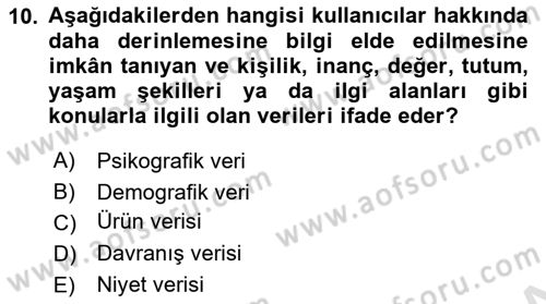 Sosyal Medya Araçları Dersi 2024 - 2025 Yılı (Final) Dönem Sonu Sınav Soruları 10. Soru