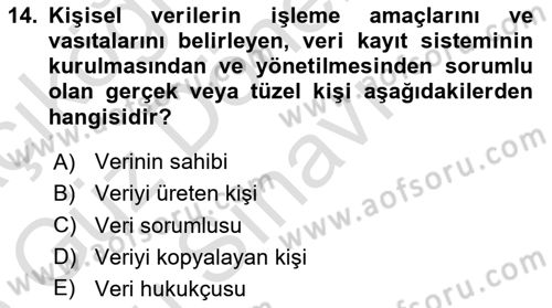 Sosyal Medya Araçları Dersi 2024 - 2025 Yılı (Final) Dönem Sonu Sınav Soruları 14. Soru