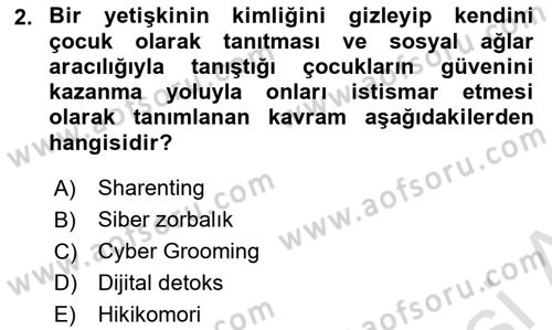 Sosyal Medya Araçları Dersi 2024 - 2025 Yılı (Final) Dönem Sonu Sınav Soruları 2. Soru