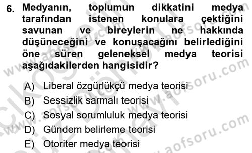 Sosyal Medya Araçları Dersi 2024 - 2025 Yılı (Final) Dönem Sonu Sınav Soruları 6. Soru