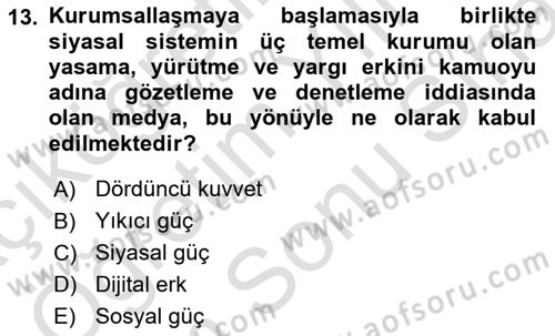 Sosyal Medya Uygulama Alanlari Dersi 2023 - 2024 Yılı (Final) Dönem Sonu Sınav Soruları 13. Soru