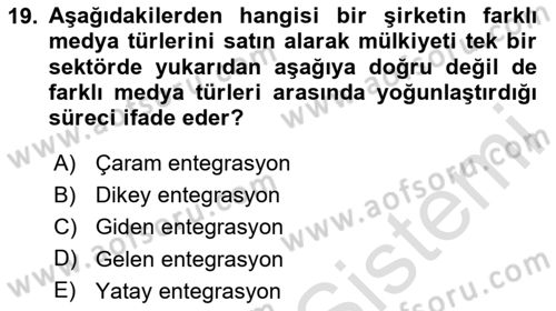 Sosyal Medya Uygulama Alanlari Dersi 2023 - 2024 Yılı (Final) Dönem Sonu Sınav Soruları 19. Soru
