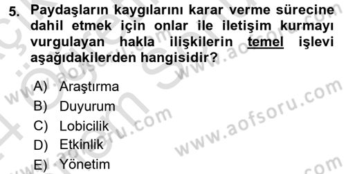 Sosyal Medya Uygulama Alanlari Dersi 2023 - 2024 Yılı (Final) Dönem Sonu Sınav Soruları 5. Soru