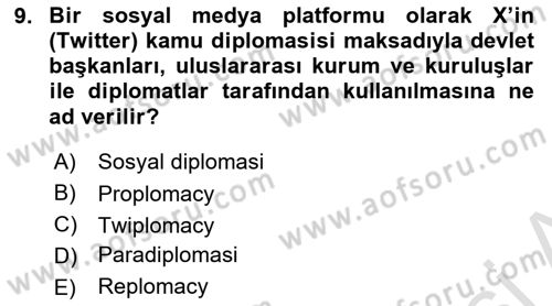 Sosyal Medya Uygulama Alanlari Dersi 2023 - 2024 Yılı (Final) Dönem Sonu Sınav Soruları 9. Soru
