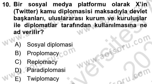 Sosyal Medya Uygulama Alanlari Dersi 2024 - 2025 Yılı (Final) Dönem Sonu Sınav Soruları 10. Soru