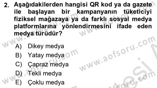 Sosyal Medya Uygulama Alanlari Dersi 2024 - 2025 Yılı (Final) Dönem Sonu Sınav Soruları 2. Soru