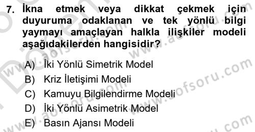 Sosyal Medya Uygulama Alanlari Dersi 2024 - 2025 Yılı (Final) Dönem Sonu Sınav Soruları 7. Soru