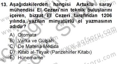 Sanat Tarihi Dersi 2012 - 2013 Yılı (Final) Dönem Sonu Sınav Soruları 13. Soru