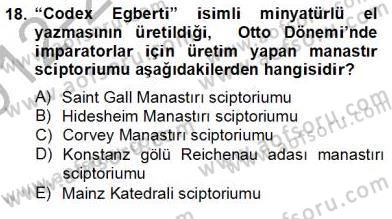 Sanat Tarihi Dersi 2012 - 2013 Yılı (Final) Dönem Sonu Sınav Soruları 18. Soru