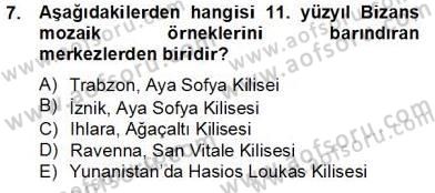 Sanat Tarihi Dersi 2012 - 2013 Yılı (Final) Dönem Sonu Sınav Soruları 7. Soru