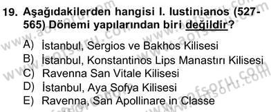 Sanat Tarihi Dersi 2013 - 2014 Yılı (Vize) Ara Sınav Soruları 19. Soru