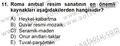 Sanat Tarihi Dersi 2014 - 2015 Yılı (Vize) Ara Sınav Soruları 11. Soru