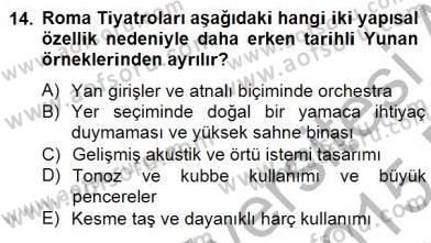 Sanat Tarihi Dersi 2014 - 2015 Yılı (Vize) Ara Sınav Soruları 14. Soru