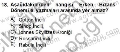 Sanat Tarihi Dersi 2014 - 2015 Yılı (Vize) Ara Sınav Soruları 18. Soru