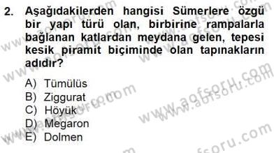 Sanat Tarihi Dersi 2014 - 2015 Yılı (Vize) Ara Sınav Soruları 2. Soru