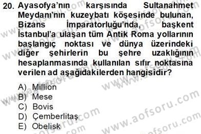 Sanat Tarihi Dersi 2014 - 2015 Yılı (Vize) Ara Sınav Soruları 20. Soru