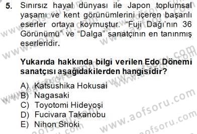 Sanat Tarihi Dersi 2014 - 2015 Yılı (Vize) Ara Sınav Soruları 5. Soru