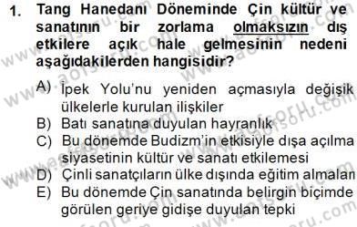 Sanat Tarihi Dersi 2014 - 2015 Yılı (Final) Dönem Sonu Sınav Soruları 1. Soru