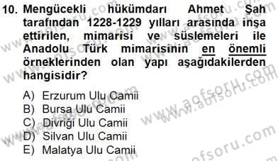 Sanat Tarihi Dersi 2014 - 2015 Yılı (Final) Dönem Sonu Sınav Soruları 10. Soru