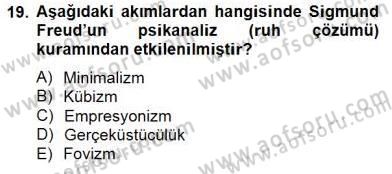 Sanat Tarihi Dersi 2014 - 2015 Yılı (Final) Dönem Sonu Sınav Soruları 19. Soru