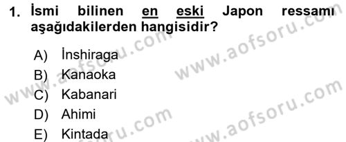 Sanat Tarihi Dersi 2017 - 2018 Yılı 3 Ders Sınav Soruları 1. Soru