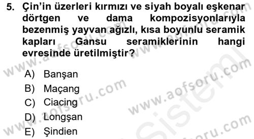 Sanat Tarihi Dersi 2017 - 2018 Yılı 3 Ders Sınav Soruları 5. Soru