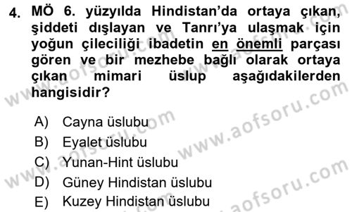 Sanat Tarihi Dersi 2017 - 2018 Yılı (Vize) Ara Sınavı 4. Soru