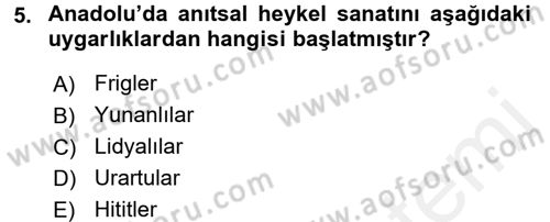 Sanat Tarihi Dersi 2017 - 2018 Yılı (Vize) Ara Sınav Soruları 5. Soru