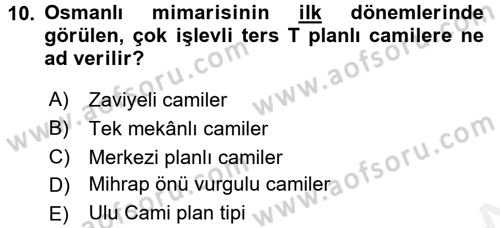 Sanat Tarihi Dersi 2017 - 2018 Yılı (Final) Dönem Sonu Sınav Soruları 10. Soru