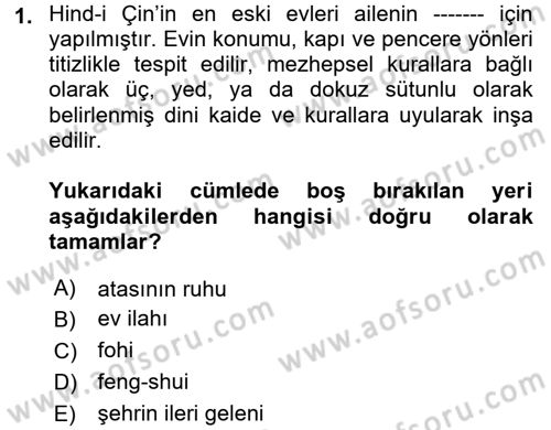 Sanat Tarihi Dersi 2018 - 2019 Yılı 3 Ders Sınav Soruları 1. Soru