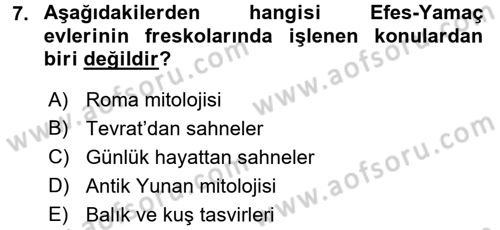 Sanat Tarihi Dersi 2018 - 2019 Yılı 3 Ders Sınav Soruları 7. Soru