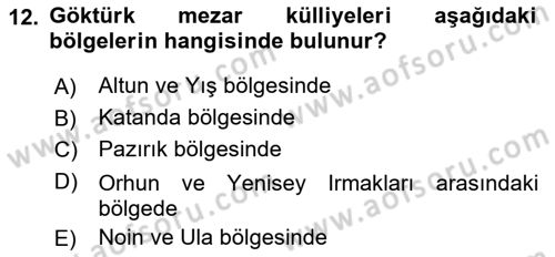 Sanat Tarihi Dersi 2018 - 2019 Yılı Yaz Okulu Sınav Soruları 12. Soru