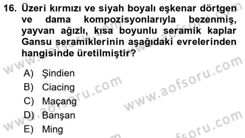 Sanat Tarihi Dersi 2021 - 2022 Yılı (Vize) Ara Sınav Soruları 16. Soru
