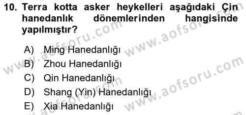 Sanat Tarihi Dersi 2021 - 2022 Yılı (Final) Dönem Sonu Sınav Soruları 10. Soru