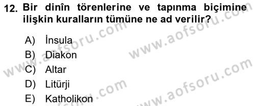 Sanat Tarihi Dersi 2021 - 2022 Yılı Yaz Okulu Sınav Soruları 12. Soru