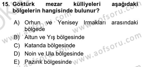 Sanat Tarihi Dersi 2022 - 2023 Yılı Yaz Okulu Sınavı 15. Soru