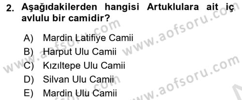 Sanat Tarihi Dersi 2022 - 2023 Yılı Yaz Okulu Sınav Soruları 2. Soru