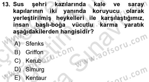 Sanat Tarihi Dersi 2023 - 2024 Yılı (Vize) Ara Sınav Soruları 13. Soru