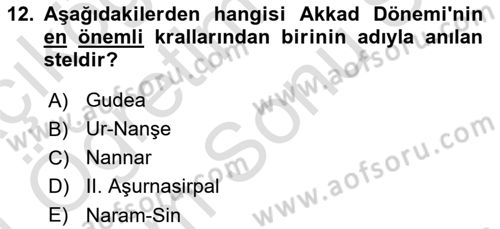 Sanat Tarihi Dersi 2023 - 2024 Yılı (Final) Dönem Sonu Sınav Soruları 12. Soru