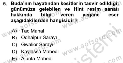 Sanat Tarihi Dersi 2023 - 2024 Yılı Yaz Okulu Sınav Soruları 5. Soru